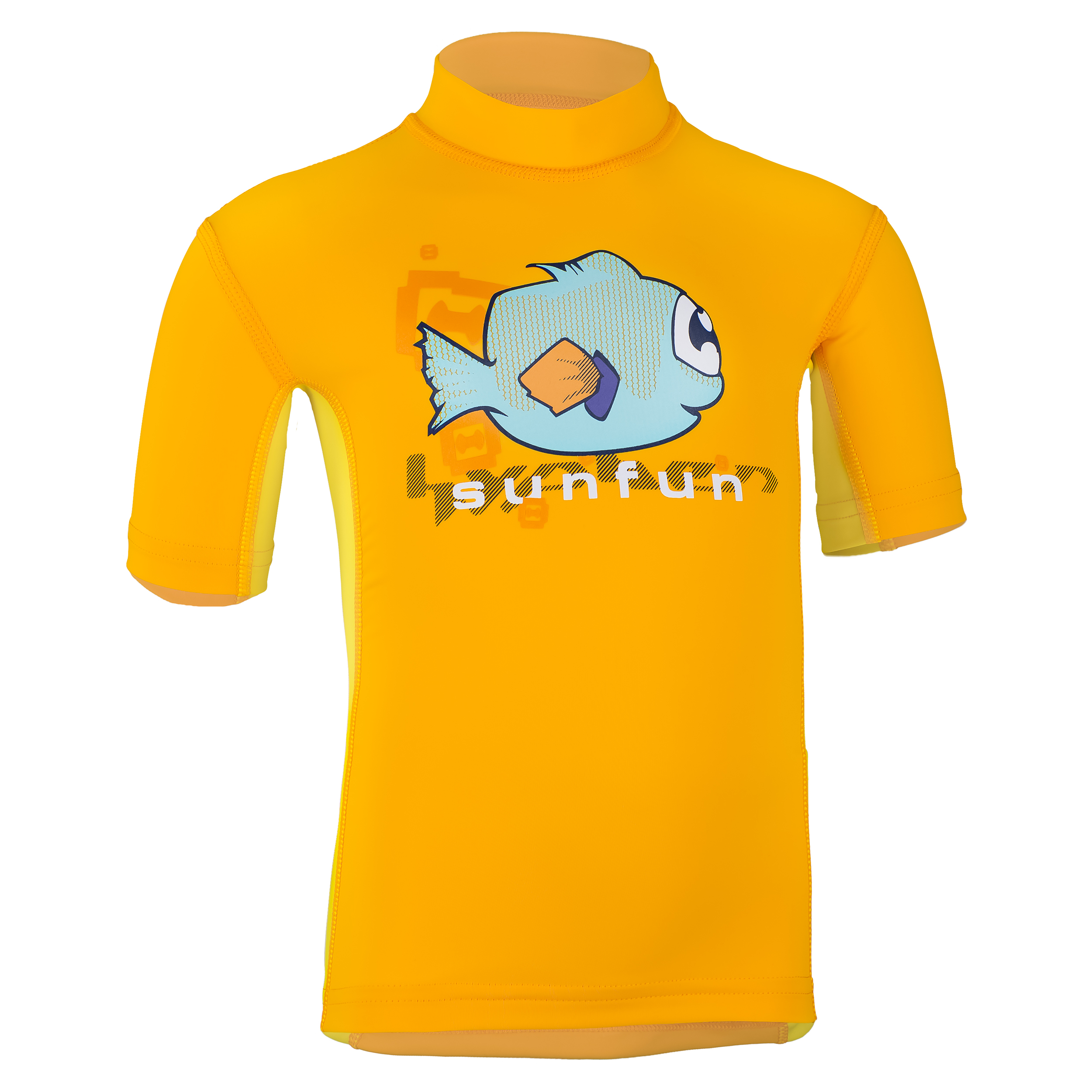 Kinder-Kurzarmshirt 'tek taru tangerine/amarit'