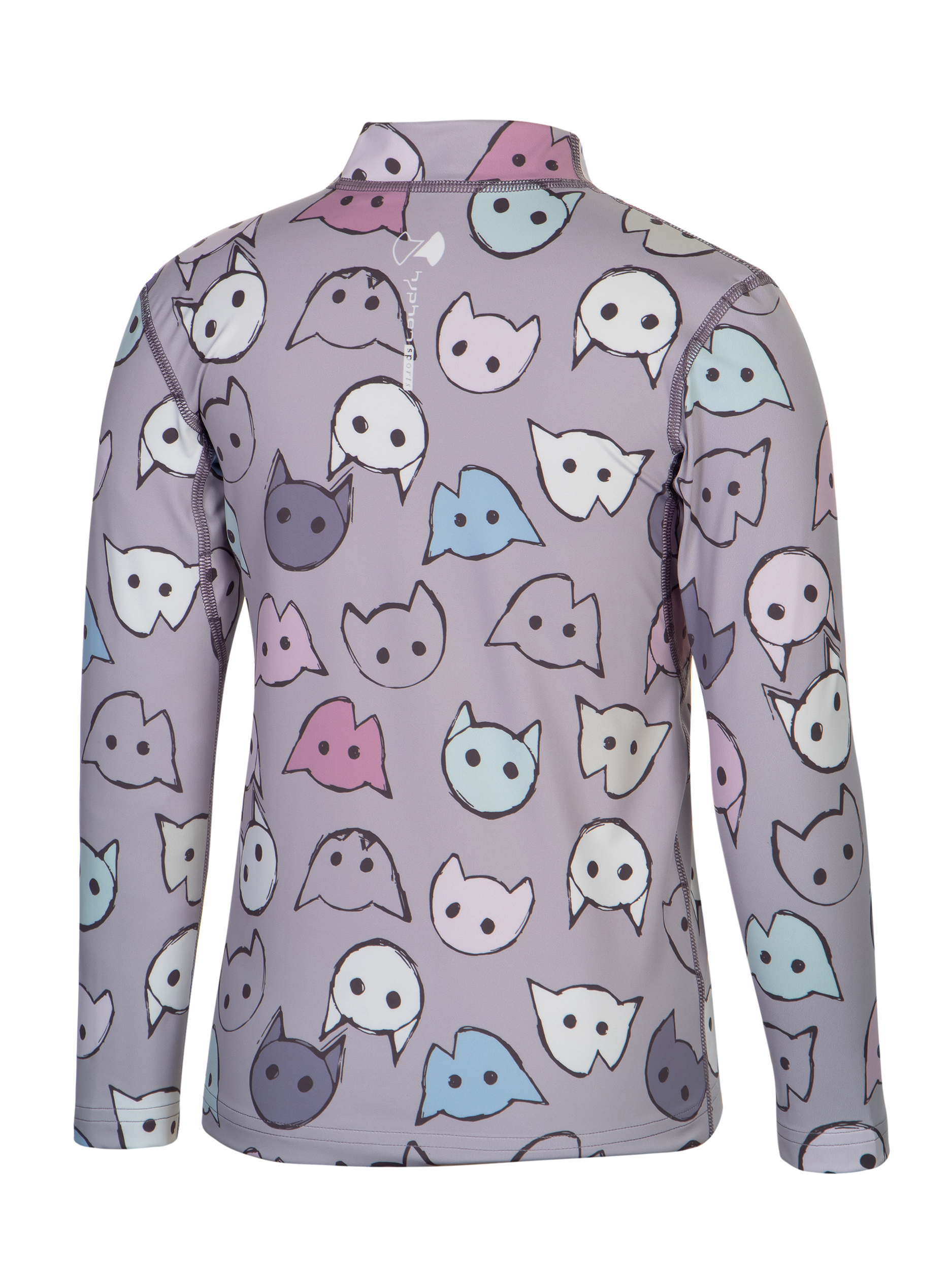 Kinder Langarmshirt ‘kissat purple ash‘ mit UPF 80 von hyphen