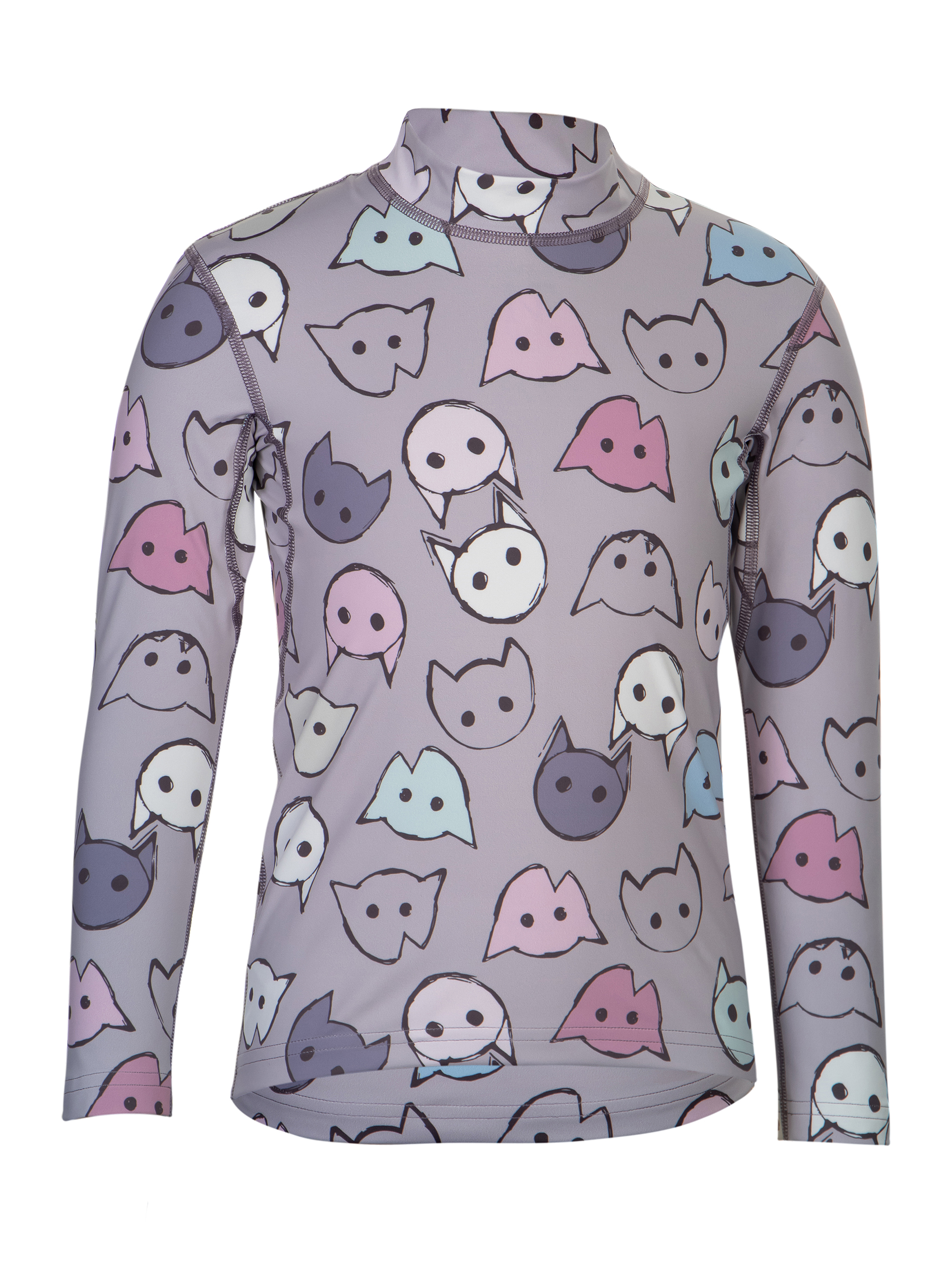 Kinder Langarmshirt ‘kissat purple ash‘ mit UPF 80 von hyphen