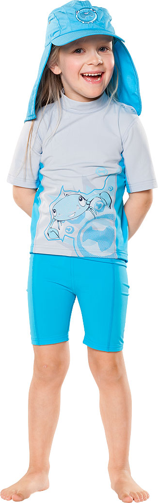 UV Sonnenschutz Kurzarmshirt 'ike yeppon silvermoon' für Kinder mit UPF 80 von hyphen
