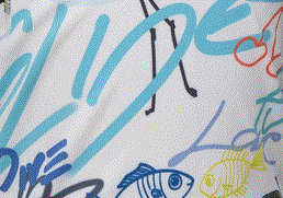 Sonnenschutzstoff 'Graffiti'  elastisch pro 50 