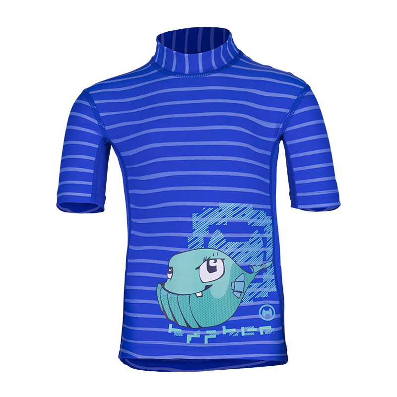 UV Sonnenschutz Kurzarmshirt 'wali lu striped cobalt' für Kinder mit UPF 80 von hyphen