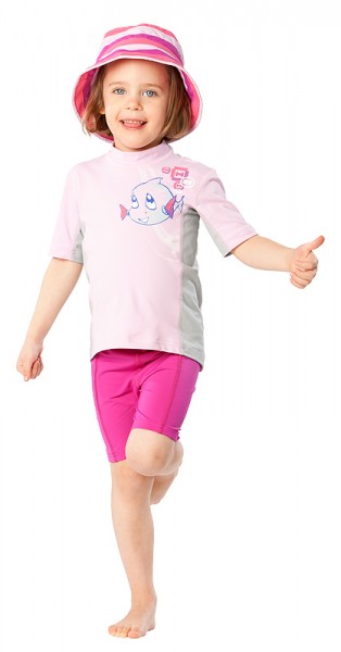 UV Sonnenschutz Kurzarmshirt 'hey snups cameo rose' für Kinder mit UPF 80 von hyphen