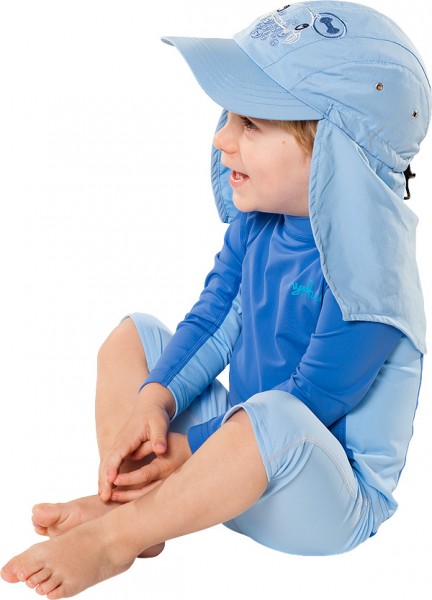 UV Sonnenhut 'ocy pid blue' für Kinder mit UPF 80 Grösse 38-40 von hyphen